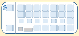 いな穂観光バスのサービス/マイクロバス 座席表